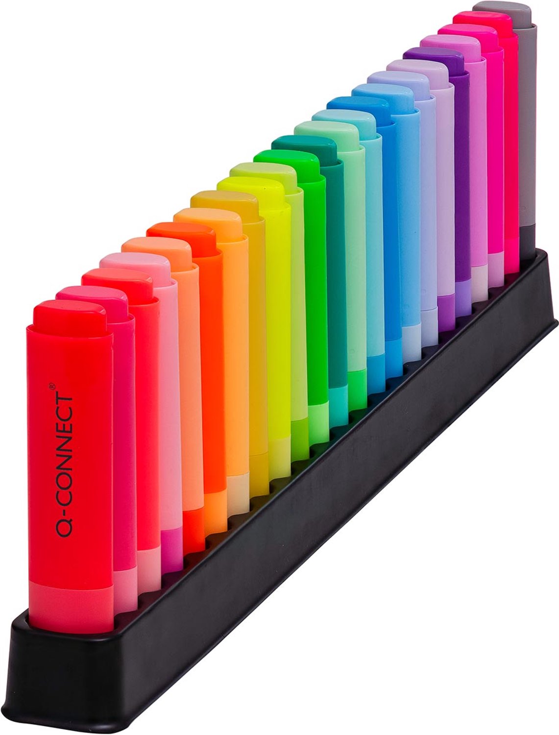 Markeerstift, Q-Connect, deskset, 23 verschillende kleuren