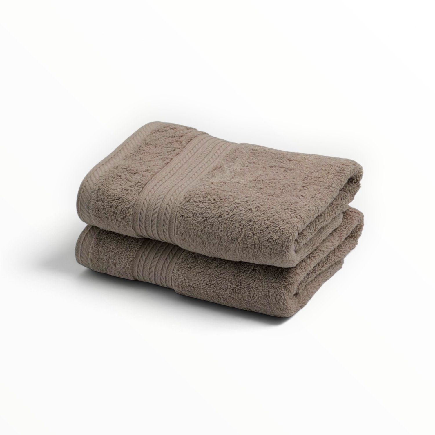 The Linen Room Handdoeken – 50 x 100 cm – Set van 2 – 100% Egyptisch Katoen – 600 gram /m2– Taupe