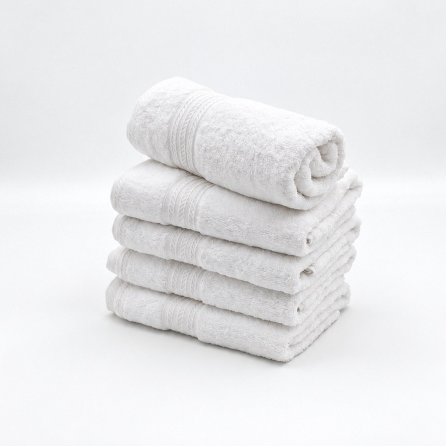 The Linen Room Handdoeken – 50 x 100 cm – Set van 6 – 100% Egyptisch Katoen – 600 gram /m2– Wit