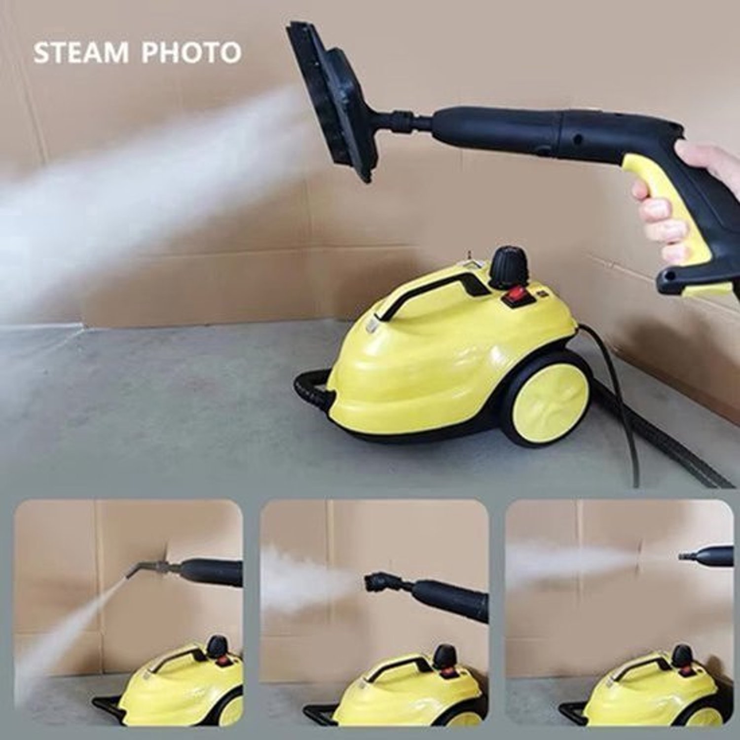 Stoomreiniger - 2000 W - Hoge Temperatuur Sterilisatie - Voor Auto-Interieurs En Vloeren - Multifunctioneel