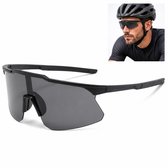 Sportzonnebril - Transparante Fietsbril - UV400 Bescherming - Gepolariseerde Lenzen - Voor Dames en Heren - Zwart