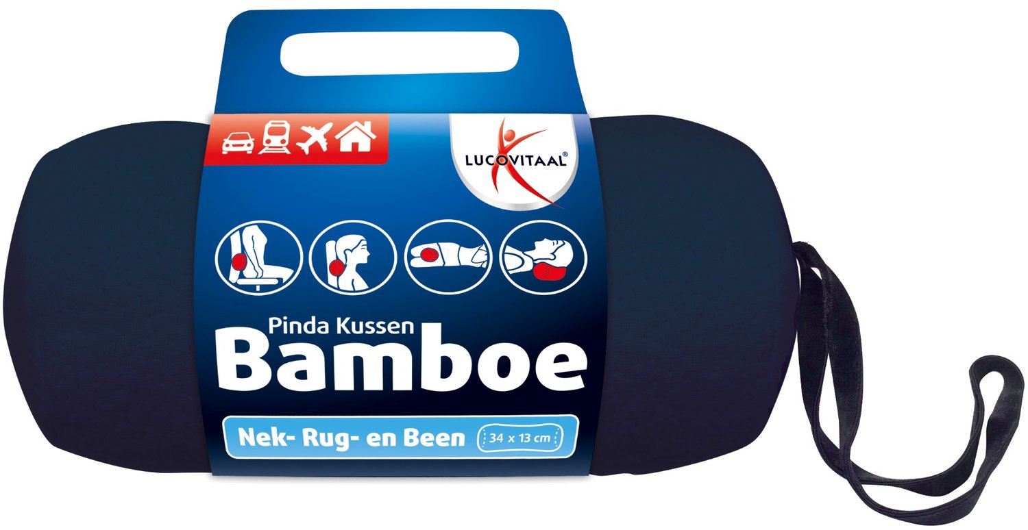 Bol.com Lucovitaal Bamboe Pinda Kussentje (BLAUW) aanbieding