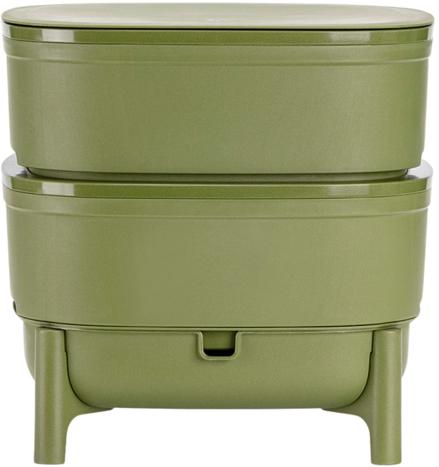 Famanu - Vermicompost Wormbox - Ruimtebesparende oplossing voor composteren - Gemaakt van 100% gerecycled kunststof - Groen 1 stuks