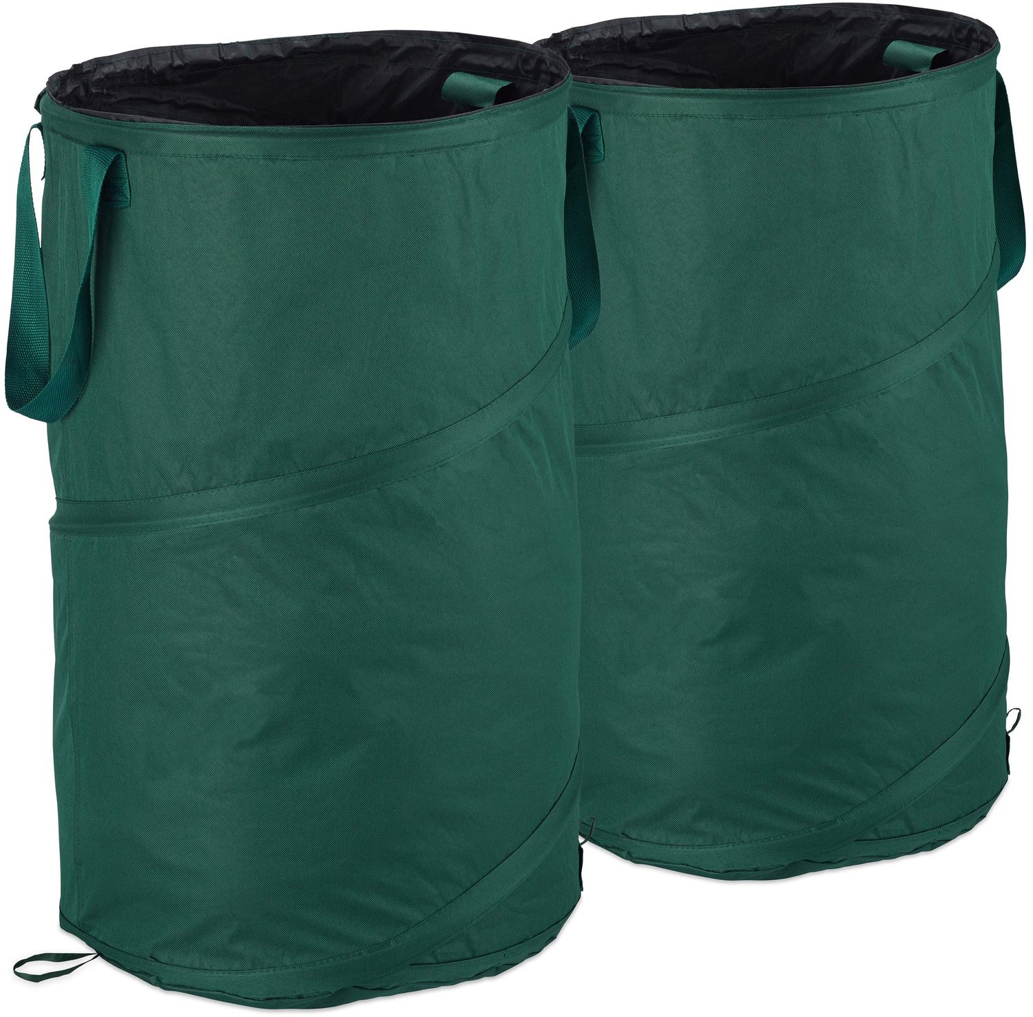 Famanu - Tuinafvalzakken pop up - Ruimtebesparend voor tuinonderhoud - Set van 2 stuks - Groen