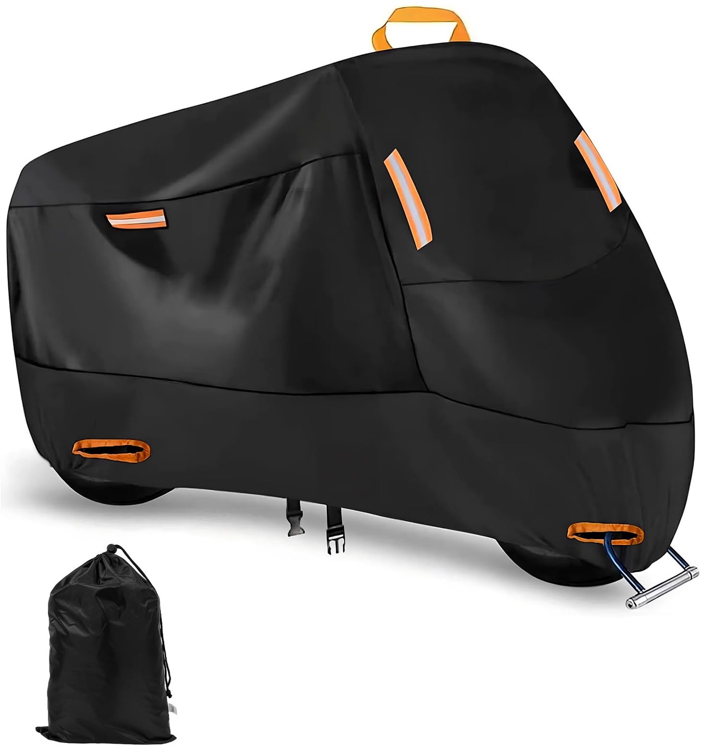 Famanu - Motorhoes 210D Oxford - Bescherming tegen regen en stof - Waterdicht en UV-bestendig - Grijs 1 stuk