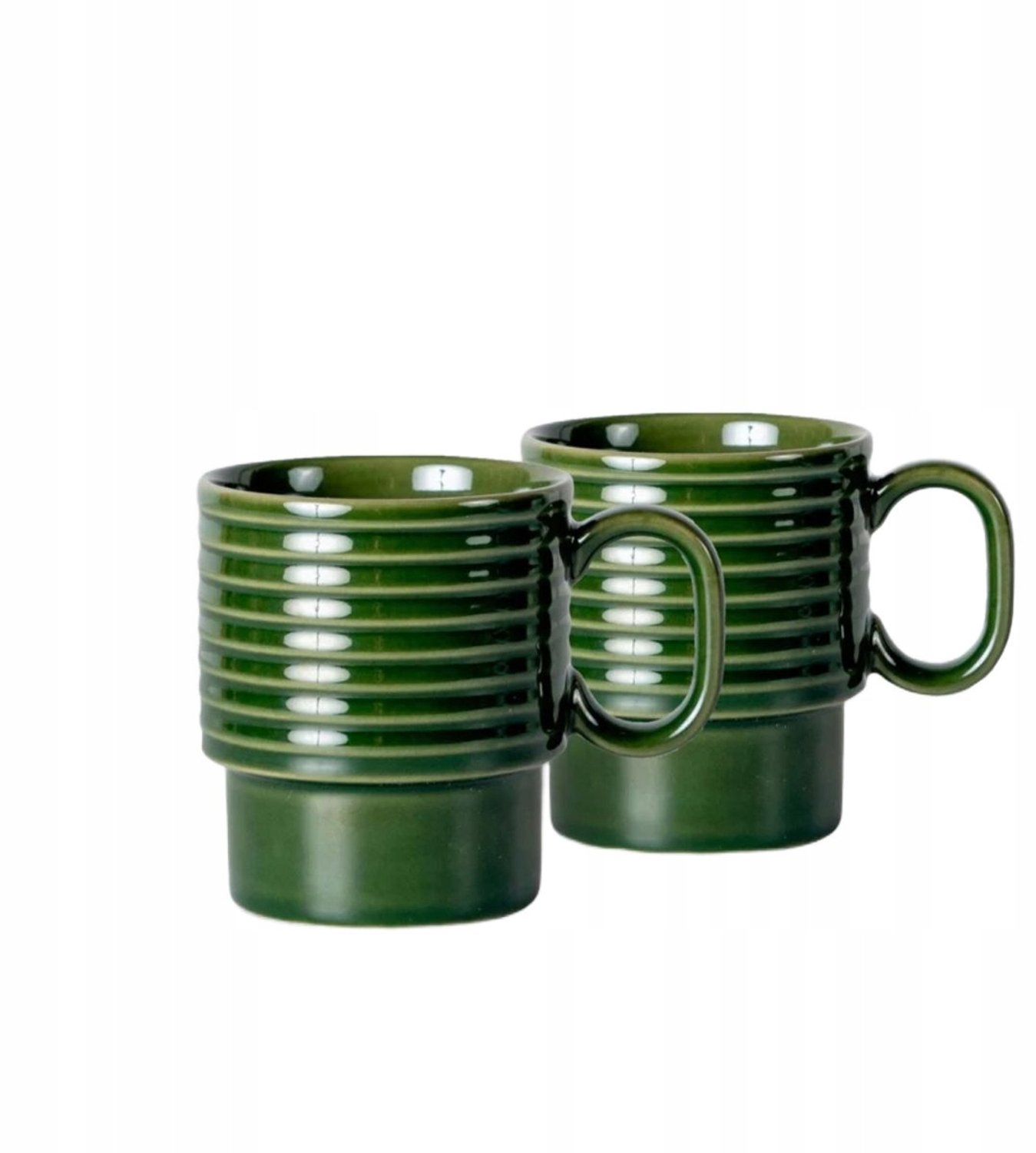 Set van 2 Groene Mokken 300ml - Stijlvol en Functioneel