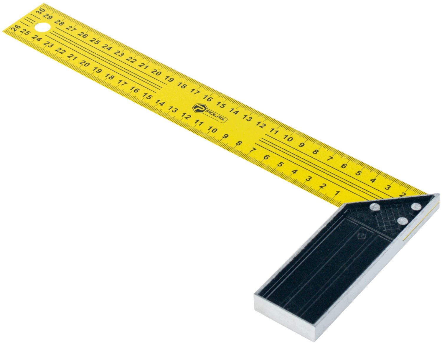 Polax Stalen Winkelhaak 300mm - Precisie voor Houtbewerking & Bouw