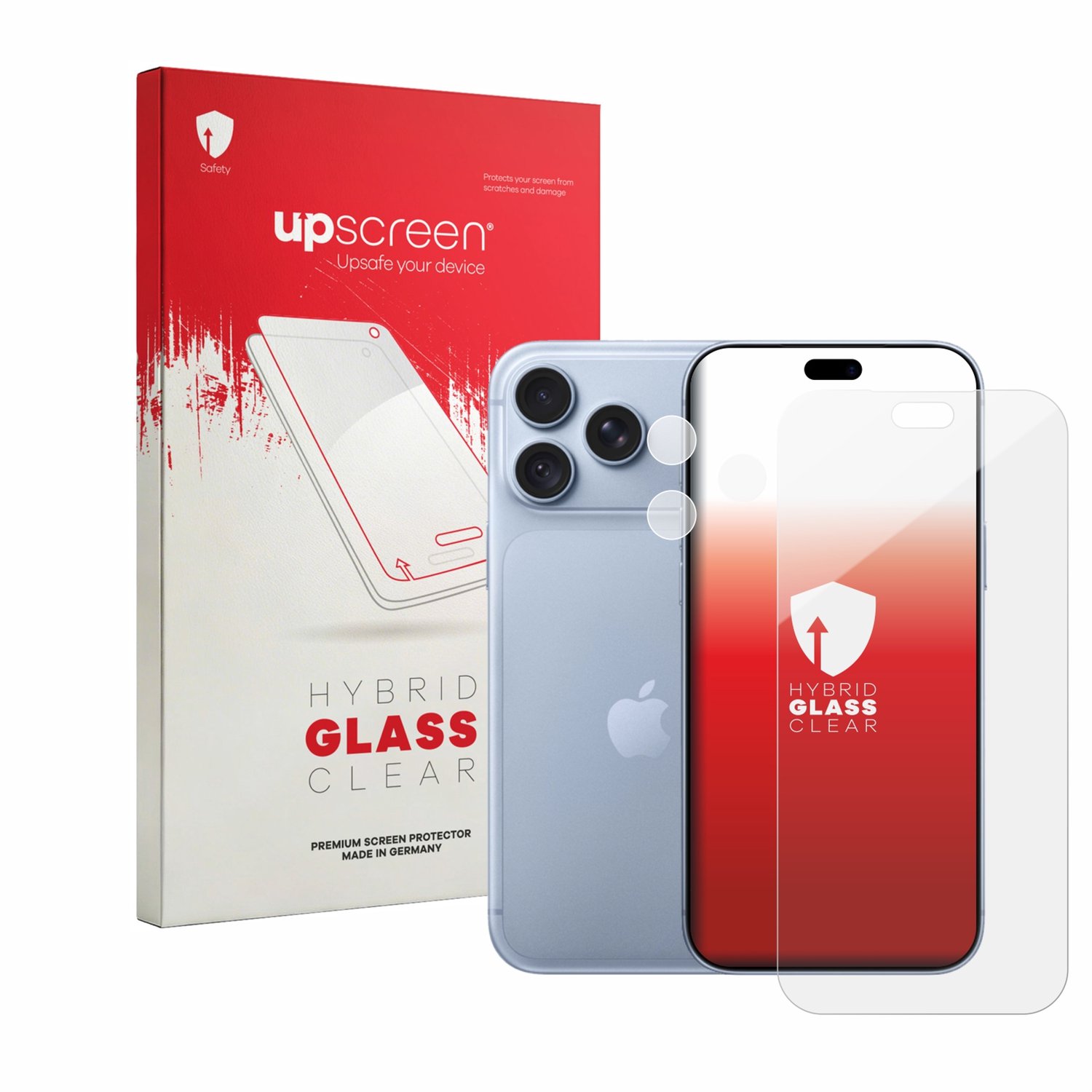 upscreen - Screenprotector voor Apple iPhone 18 Pro Max (Voor+Camera) - Folie Beschermfolie Beschermglas transparant