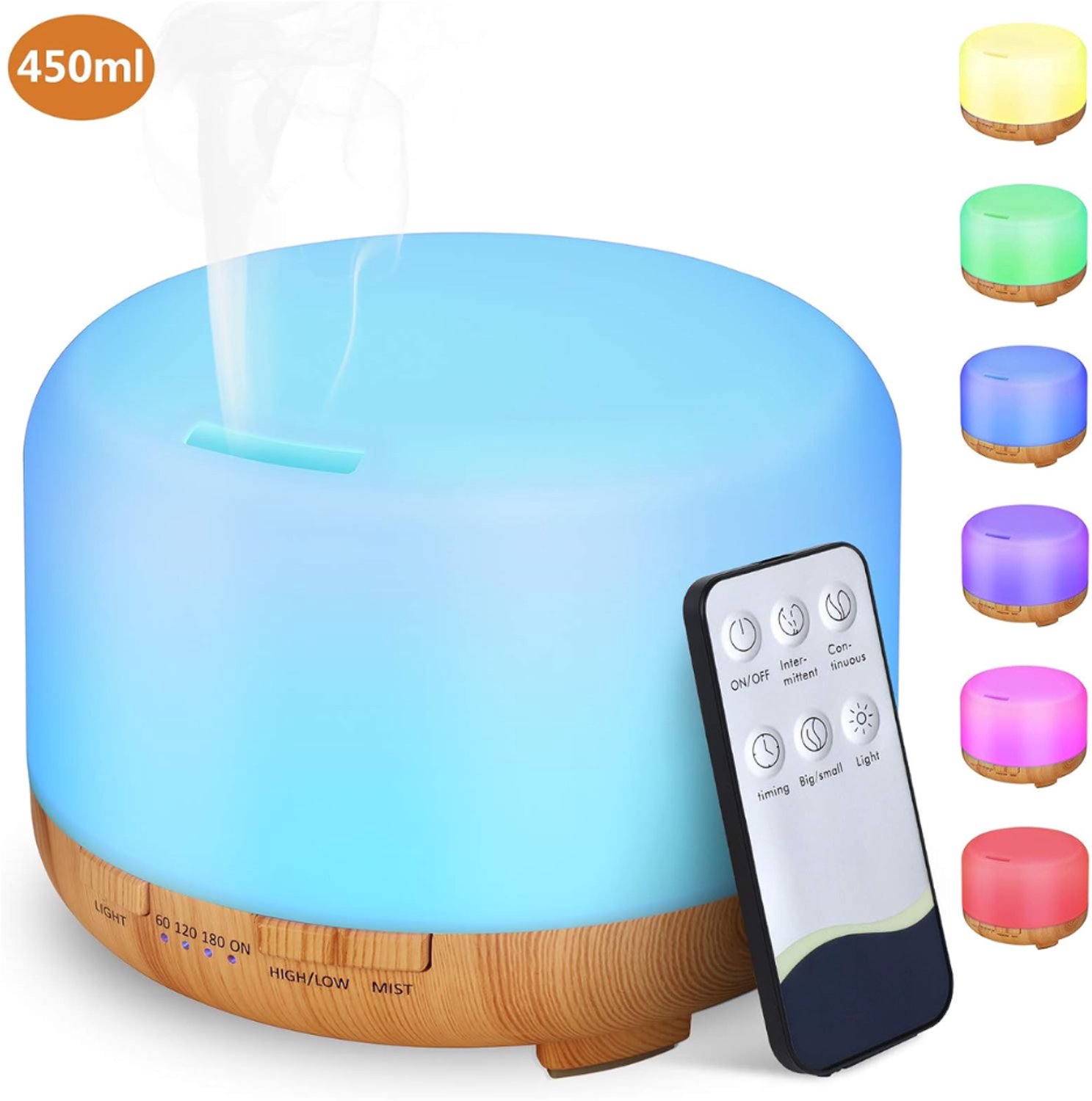 ZRNS® Luchtbevochtiger - Diffuser - Humidifier - Voor Slaapkamer | Woonkamer | Kantoor - 7 Kleuren LED