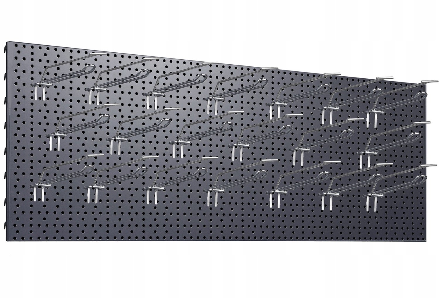 Gereedschapsbord 100x40 cm Grijs met 20x Dubbele Haken 20 cm