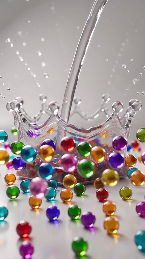 Styma - Waterparels - Waterbeads - Gelballetjes - Sensorisch - orbeez balletjes - 7-8 mm - 50,000 stuks