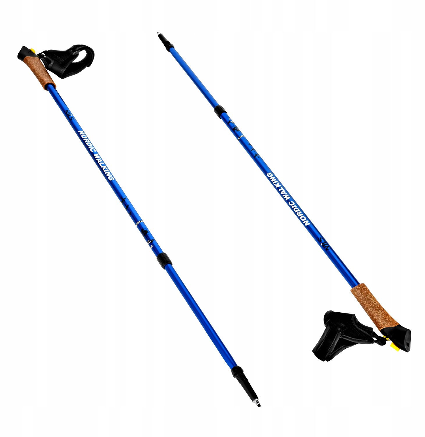 NILS NW607 Nordic Walking Stokken Blauw - Ergonomisch Kurk