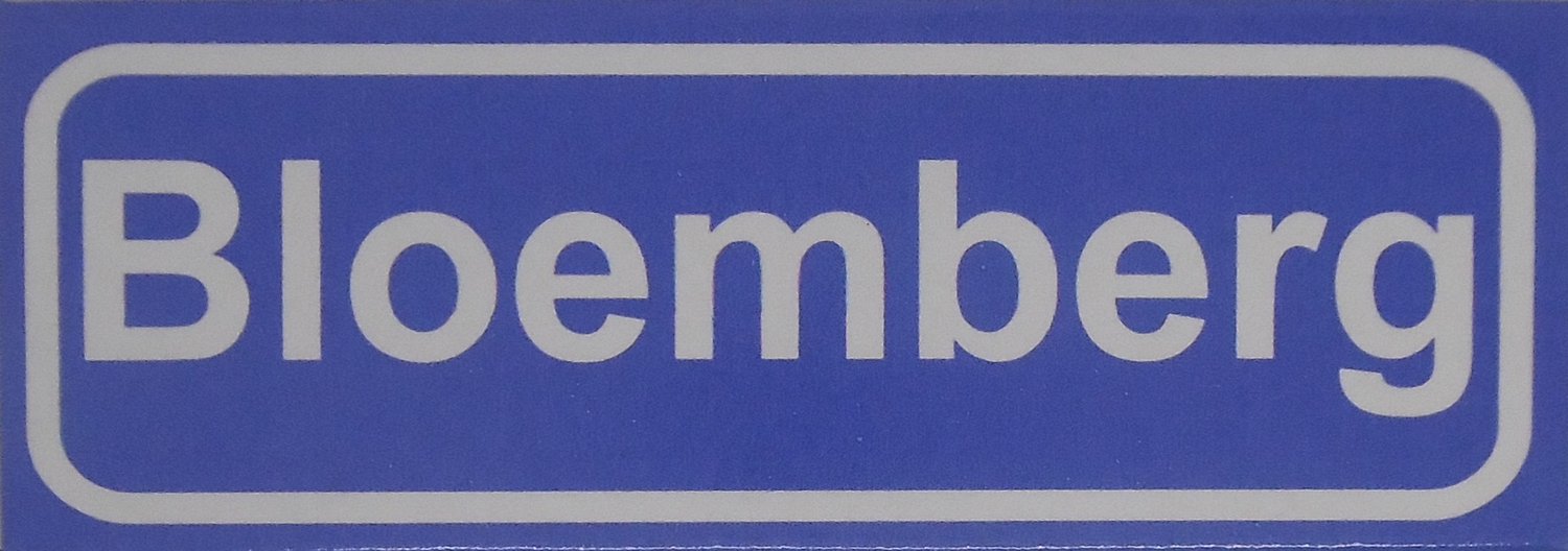 Souv© - koelkast magneet - plaatsnaam bord - kombord - souvenir - koelkastmagneetje - relatiegeschenk Bloemberg