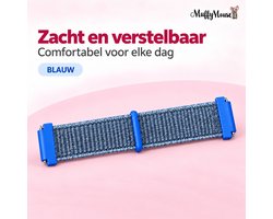 MuffyMouse D8 Horlogebandje – Smartwatch Bandje voor GPS Horloge Kind – Kinder Smartwatch – Geweven – Blauw