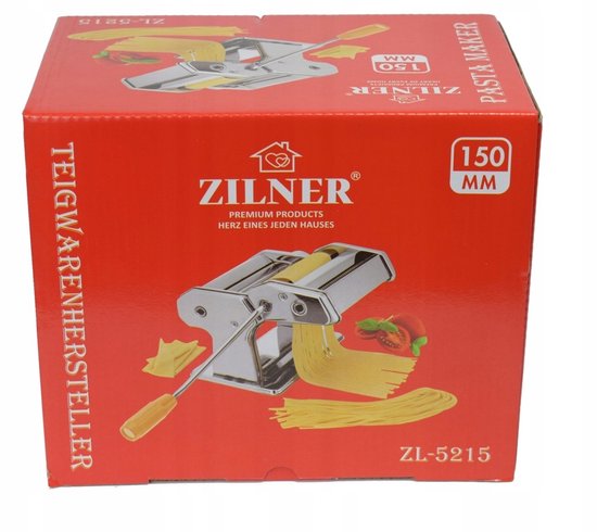 RVS Pastamachine & Deegroller XXL - Handmatig, 2-in-1 van zilner — afbeelding 3