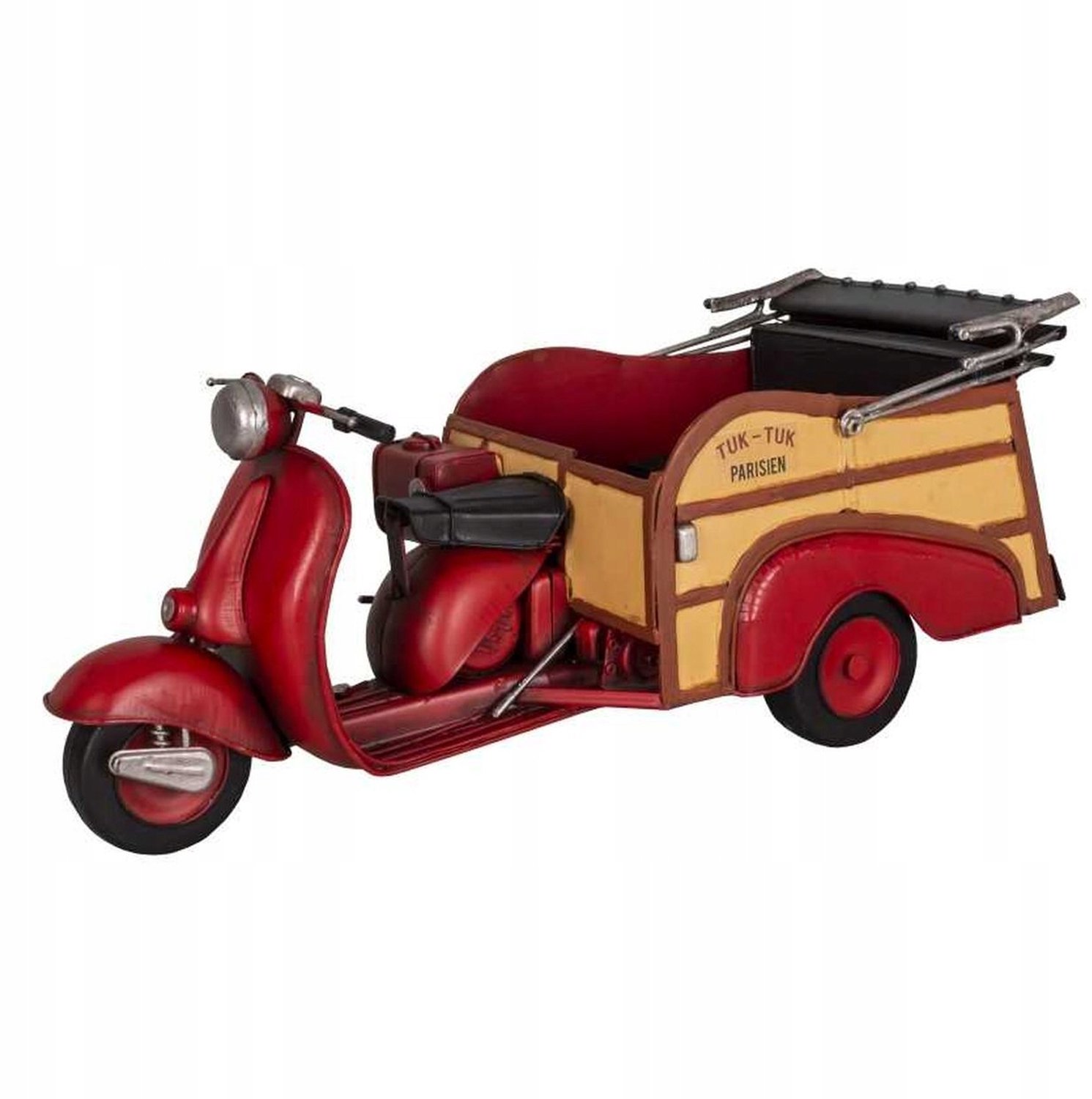 Decoratieve Rode Scooter Taxi - Vintage Stijl