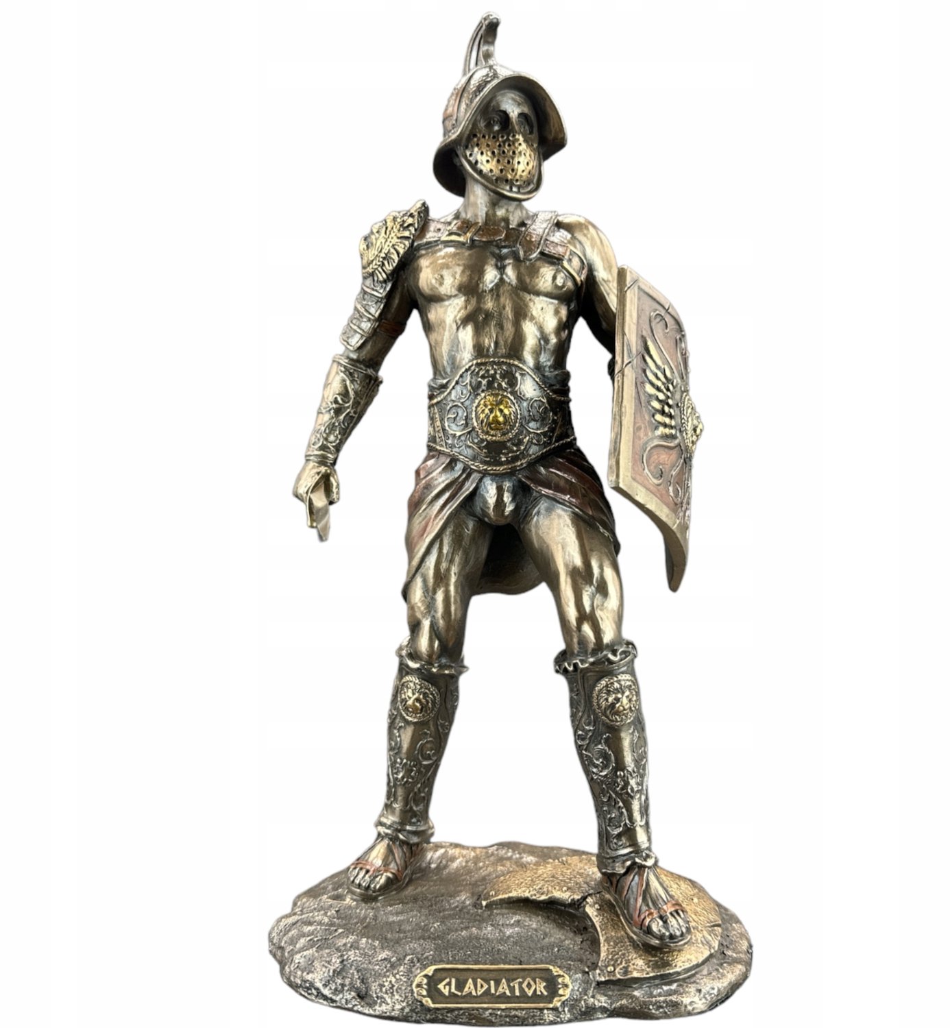Gladiator Spartacus Beeld met Schild - Veronese Bronslook
