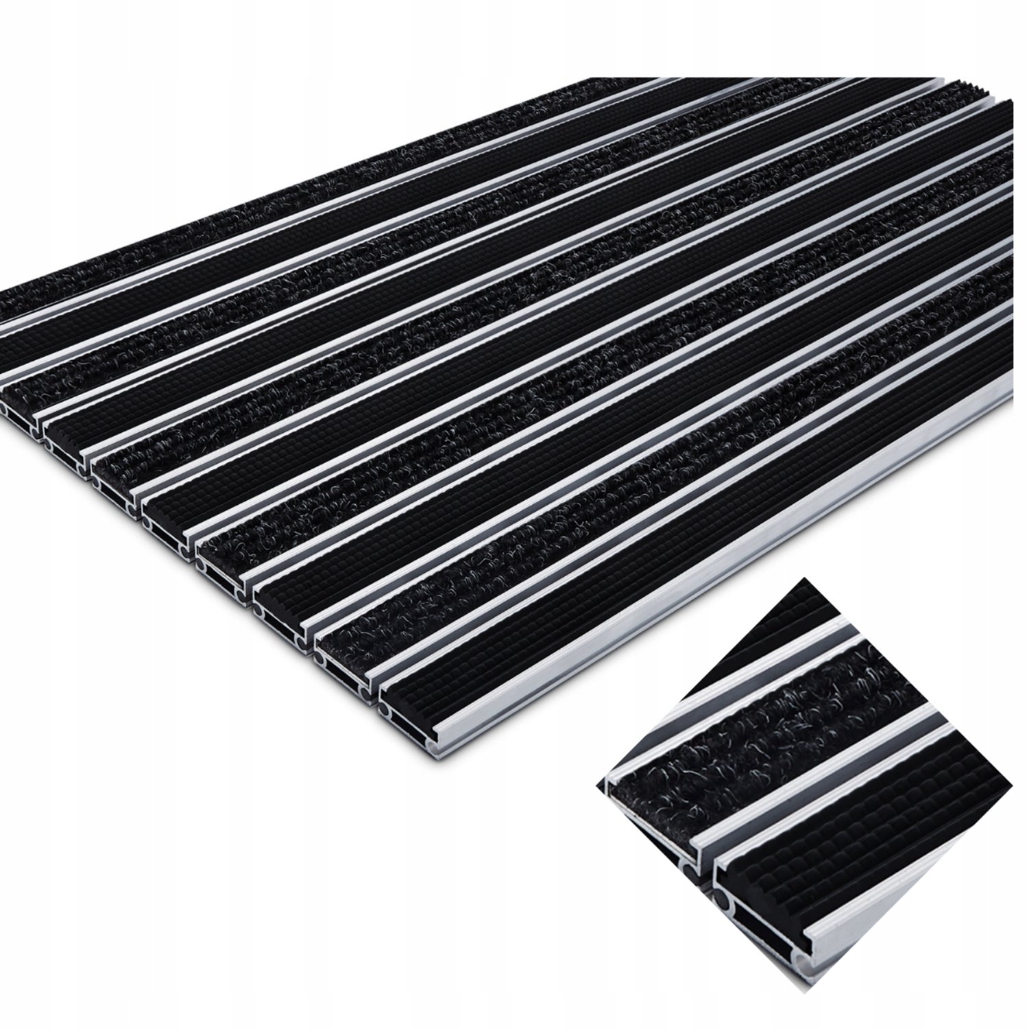 Polentex Combi Standaard 17 Aluminium Deurmat 90x60 cm - Binnen