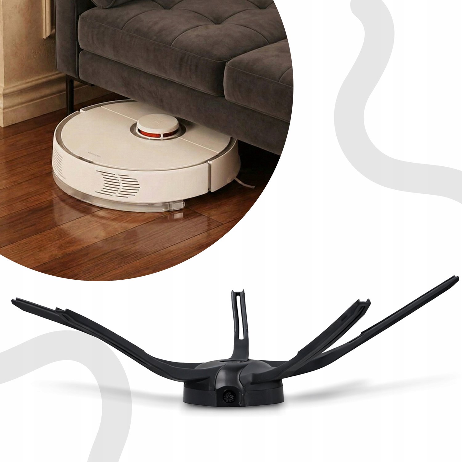 Zijborstel voor Xiaomi Roborock Q7 - 5 armen, duurzaam & waterdicht