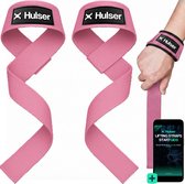 Hulser Lifting straps - Roze - 2 stuks - met Padding - Met digitale startgids - Wrist wraps - Gym Lifting grips - Soft hooks - Voor deadlift, RDL's en meer - Fitness, Krachttraining, Bodybuilding en Powerlifting