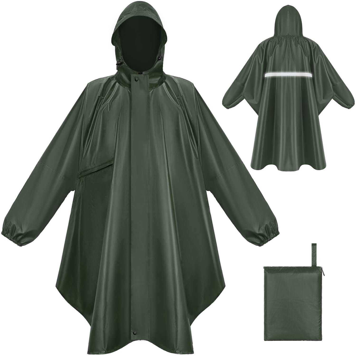 Famanu - Regenponcho - Bescherming tegen regen - Waterdicht met mouwen en zakken - Diverse kleuren 1 stuk