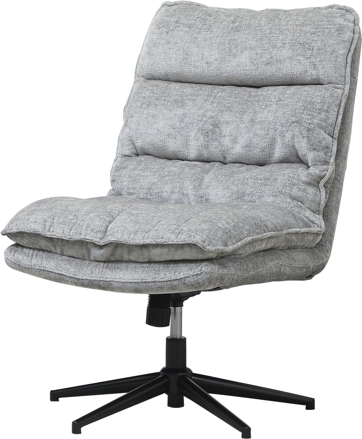 Homona Bureaustoel - Armloos - Draaibaar en in hoogte verstelbaar - Met kantelfunctie - 63,5 x 81 x 96-102 cm - Grijs