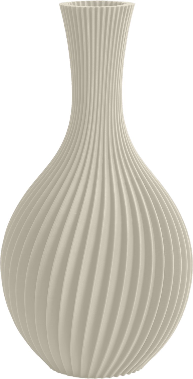 Layvo Iris Vaas - Crème - 25 cm - droogbloemen vaas - organische vaas - gerecycled plastic