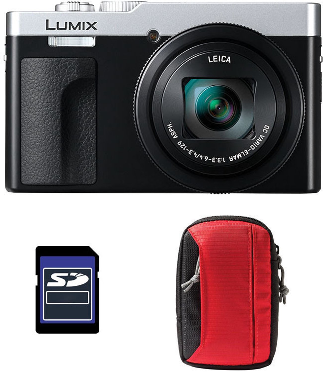 PANASONIC Lumix TZ99 Silver + Sac + Carte SD 16 Go