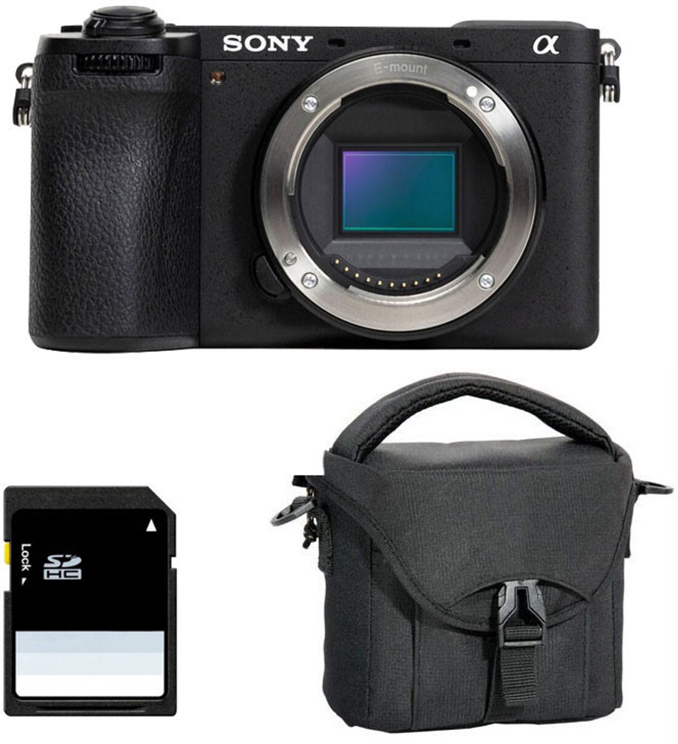 SONY ALPHA 6700 SCHWARZ (NUR GEHÄUSE) + Tasche + 8GB SD-Karte