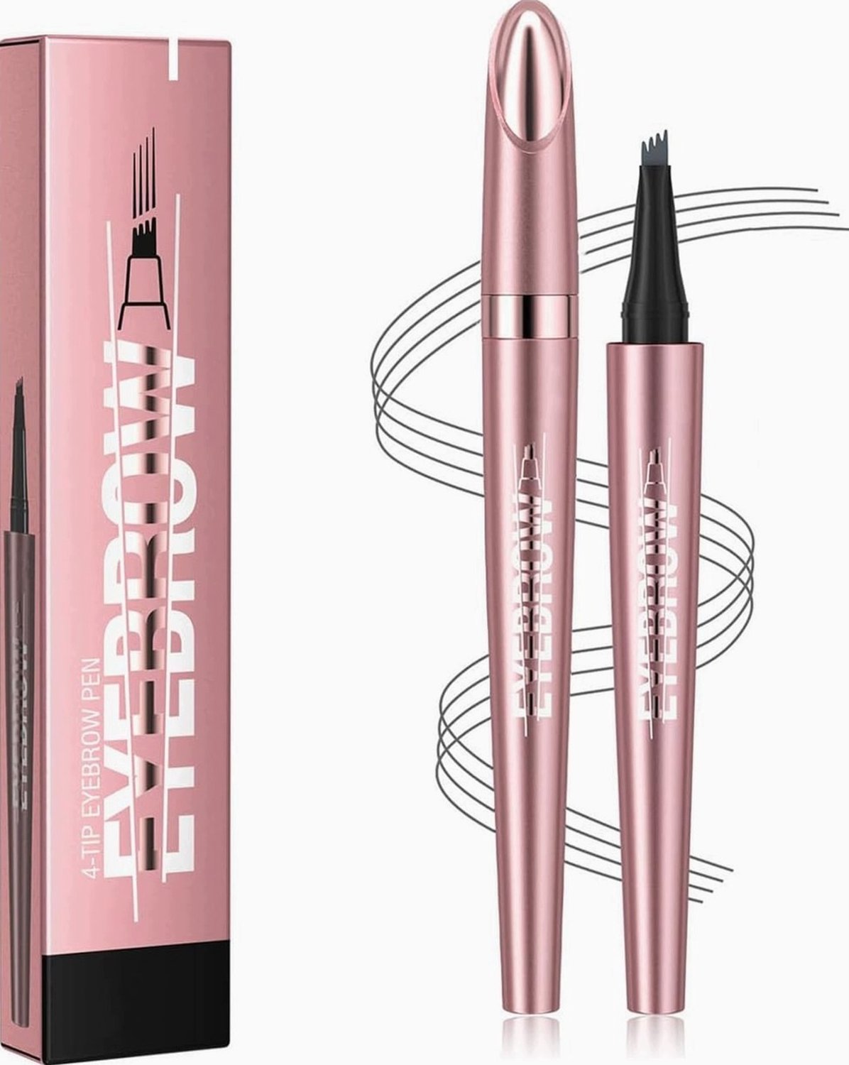 Vloeibare wenkbrauwpen - Grijs, precisie microblading effect