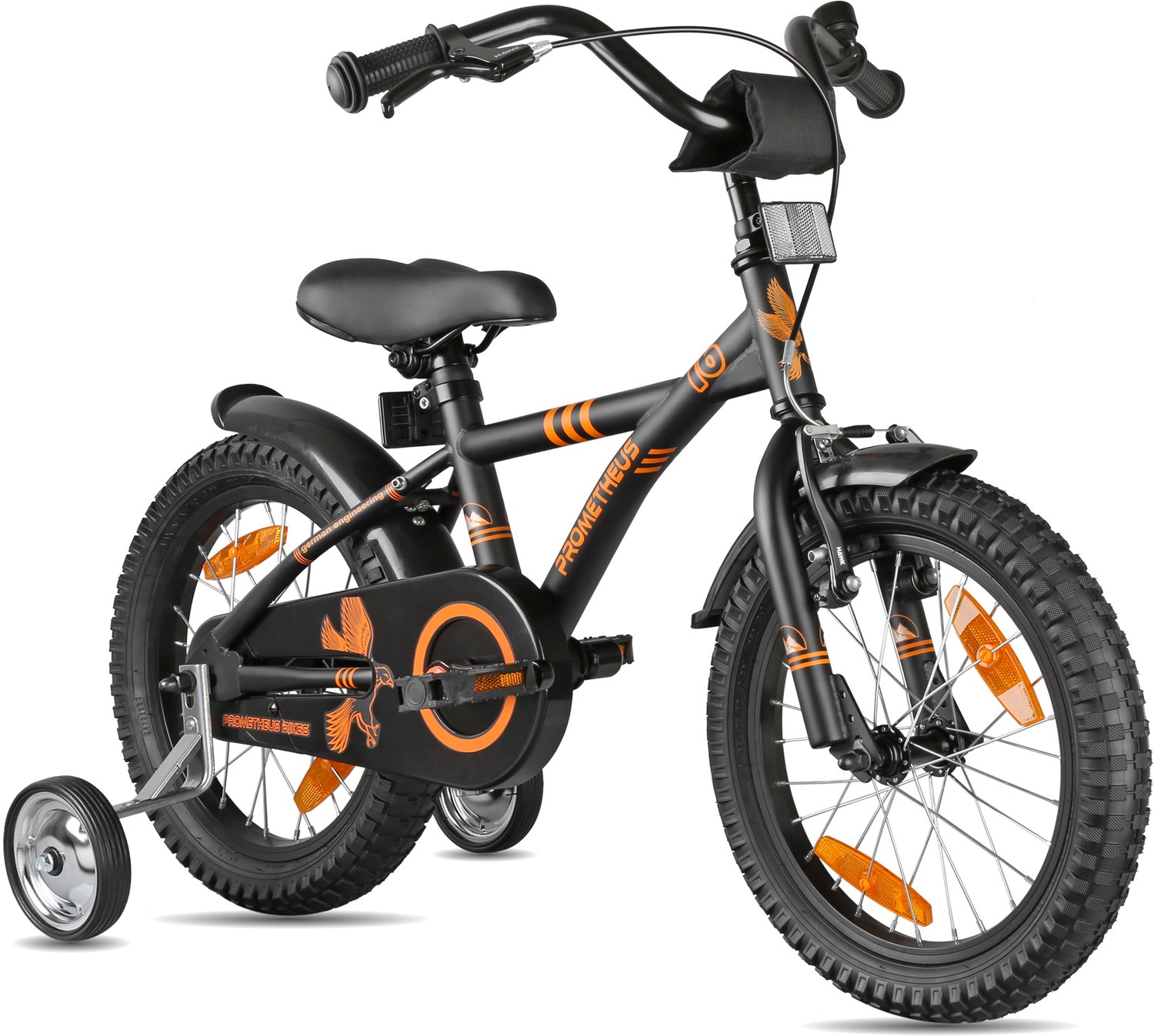 PROMETHEUS BICYCLES Kinderfiets 16 inch vanaf 4 jaar terugtraprem + zijwielen – HAWK