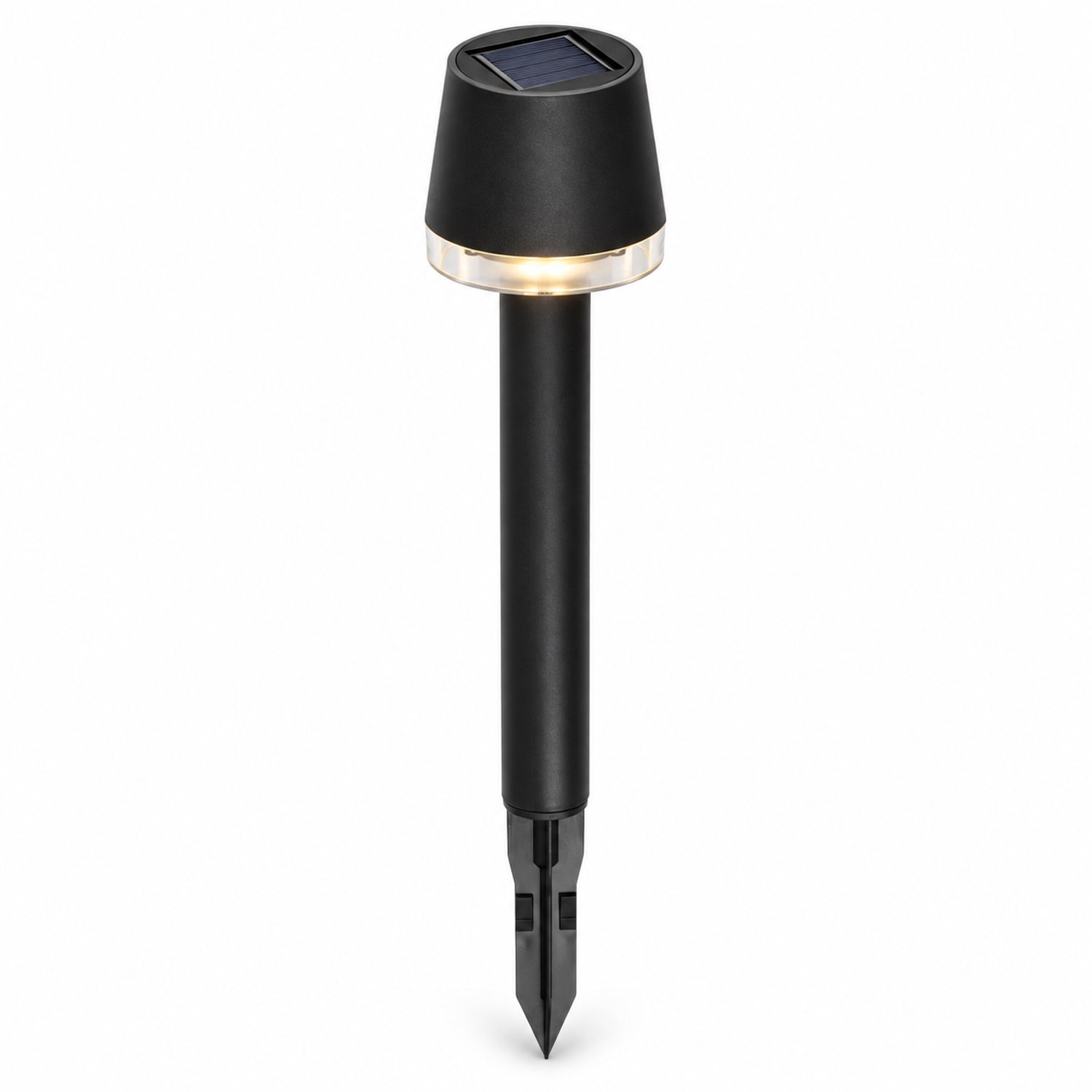Solar Tuinlamp - 1 Stuk - Lampenkap - 43,5 cm - Zwart - Warm Wit