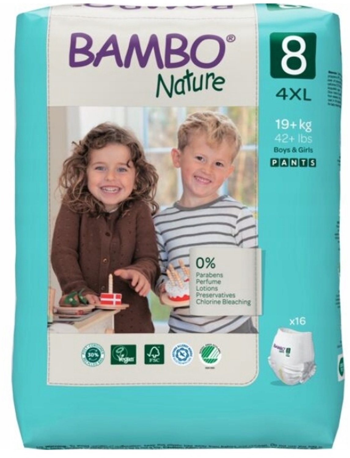 BAMBO Nature luierbroekjes maat 8 | 16 stuks