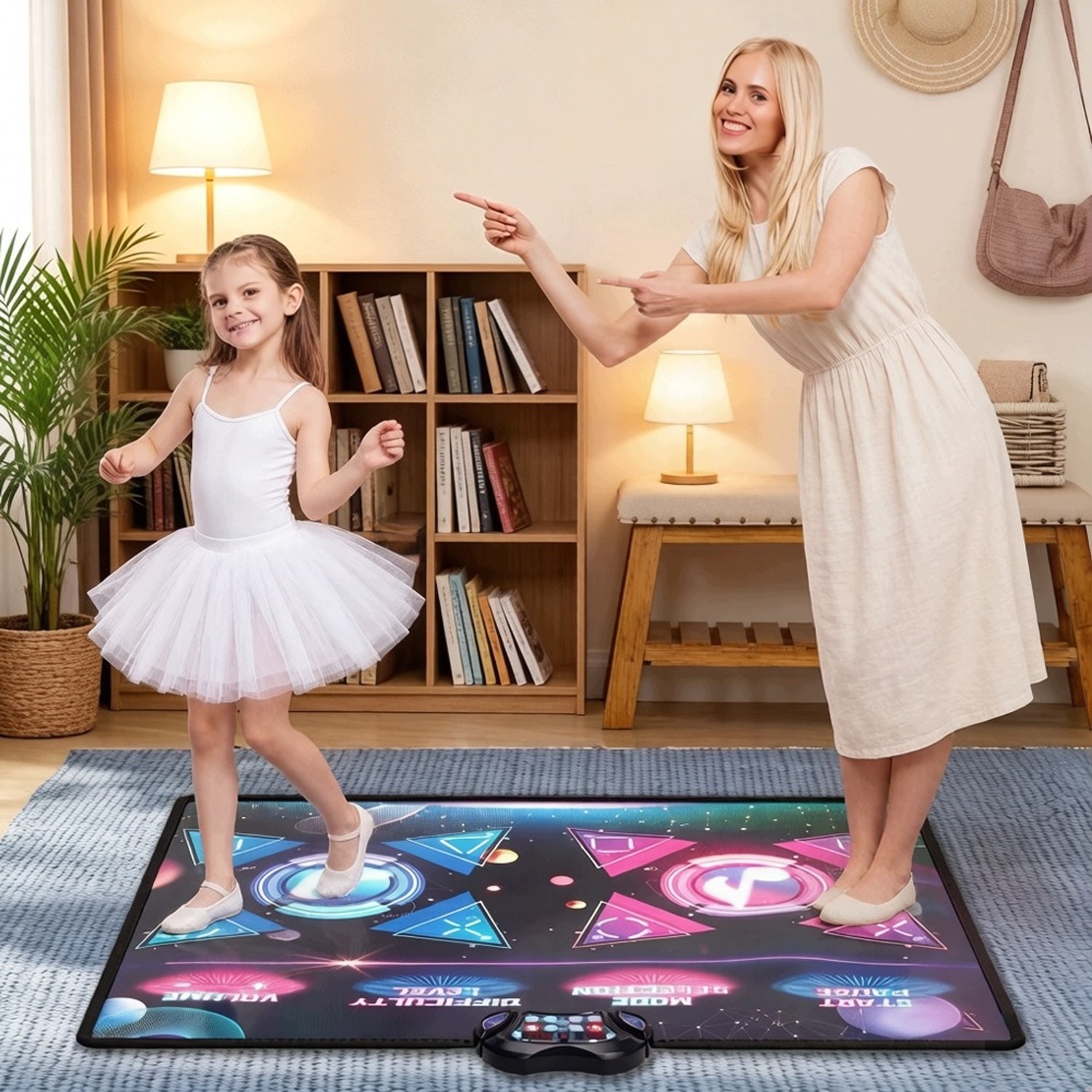 Dubbele Dansmuziekmat met Licht en Geluid, Bluetooth