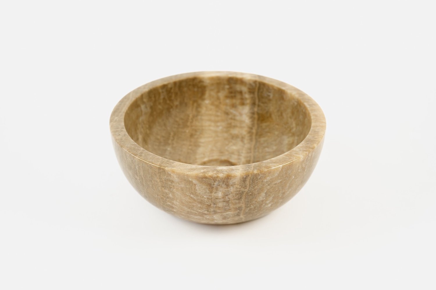 Teakea - Waskom onyx rond Ø30 x 12 cm - transparante lagen