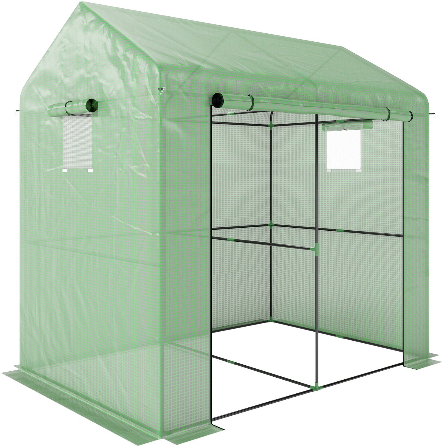 Sunona Foliekas - Met roldeur en zijramen - 200 x 140 x 200 cm - Groen