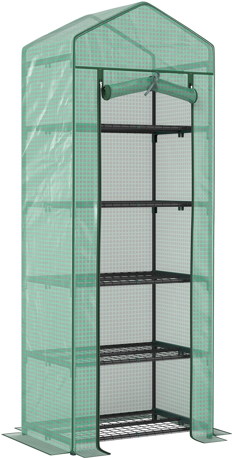 Sunona Minikas met 5 niveaus - Voor bloemen en planten - 69 x 49 x 193 cm - Groen