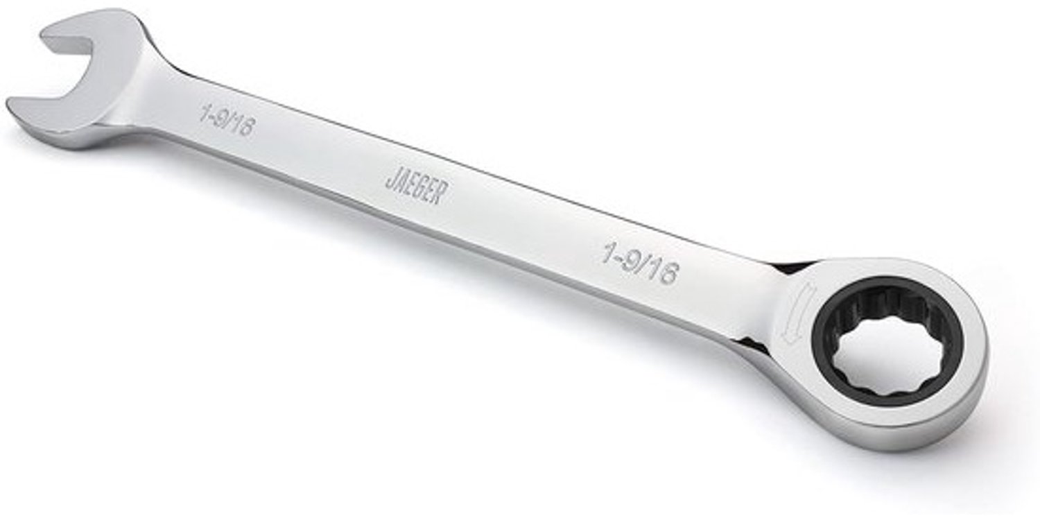Ratelsleutel - Sleutel met ratel - Voor krappe ruimtes - 120-tands precisie - 1 9/16 inch - Gepolijst