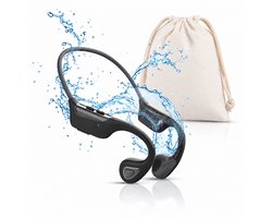 Tech Essentials Wave - Sport oordopjes - Bone Conduction Headphone - Open Ear Oortjes - Draadloze Bluetooth Koptelefoon - Hardlopen - IPX7 Waterbestendig- Zwart