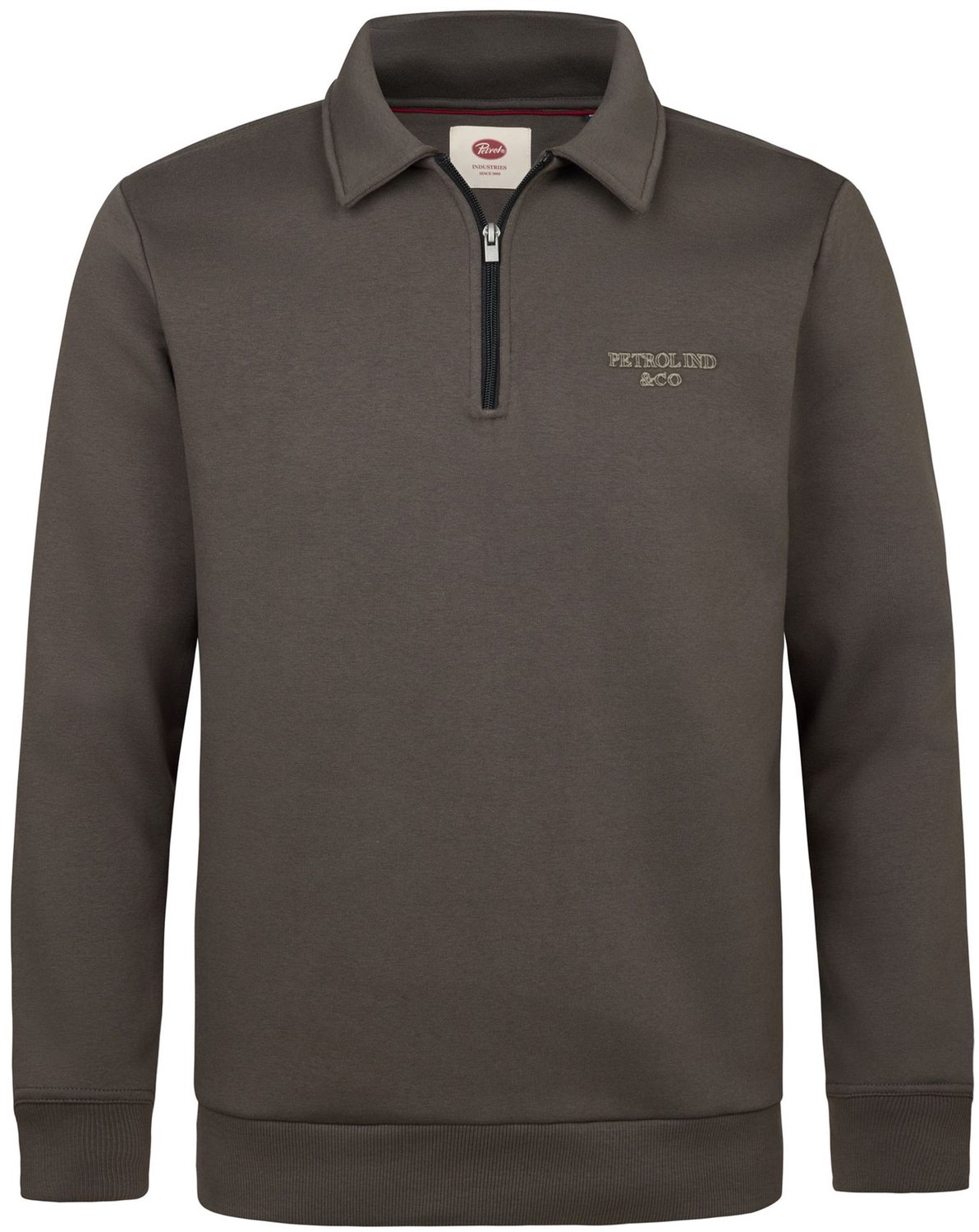 Men Sweater Collar Zip
