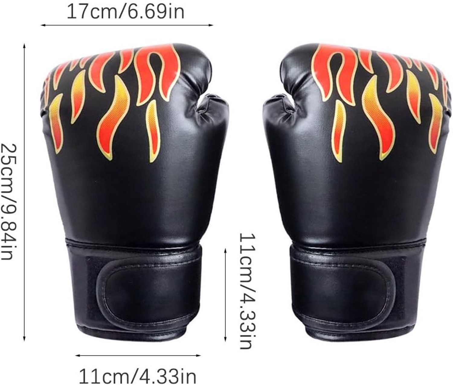Boxhandschoenen voor Kinderen, Punch Handschoenen voor Jongeren, PU Boxhandschoenen voor Training, Geschikt voor Leeftijdsgroep 3-12 Jaar (Zwart)