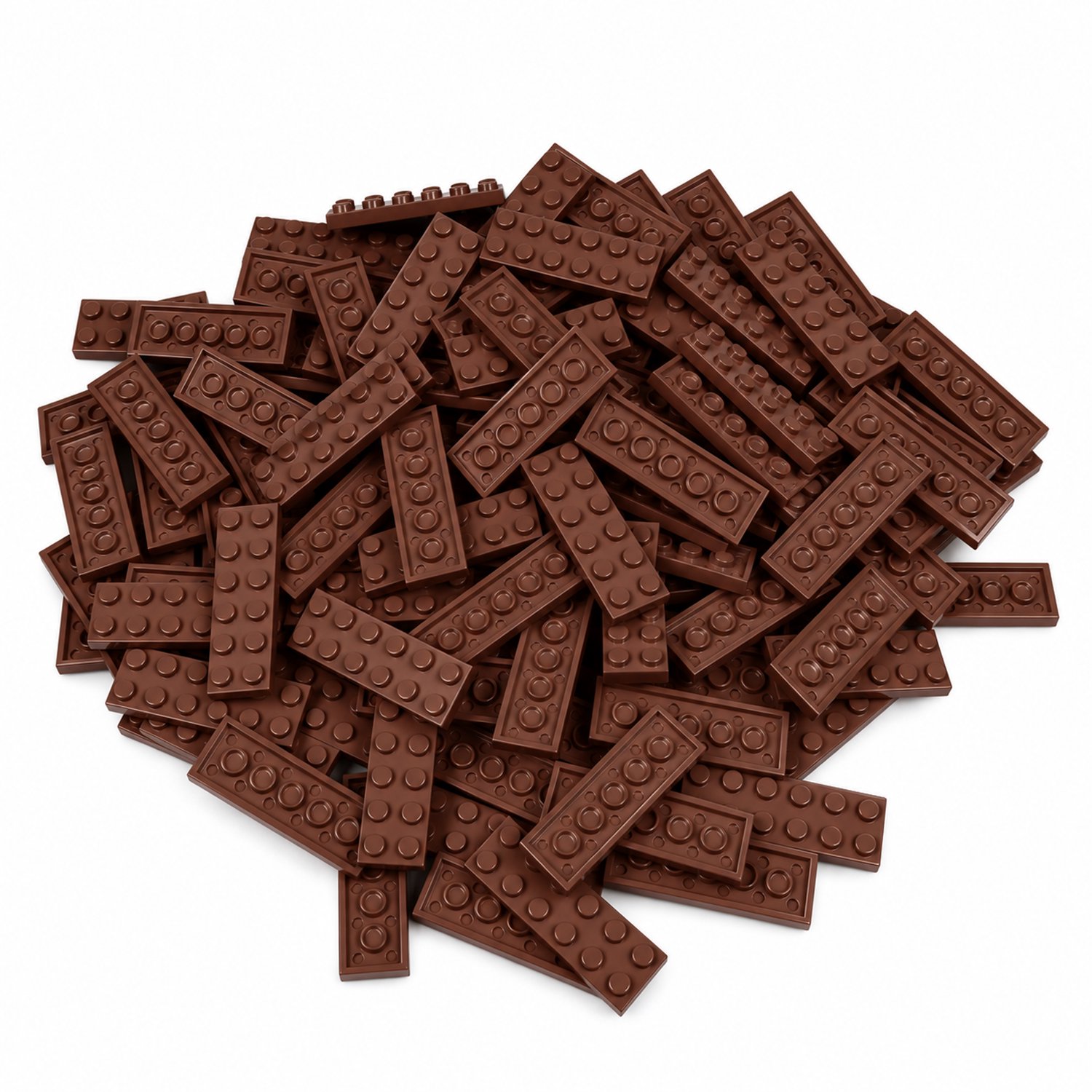 100 Bouwstenen 2x6 plate | Bruin | Compatibel met Lego Classic | Keuze uit vele kleuren | SmallBricks