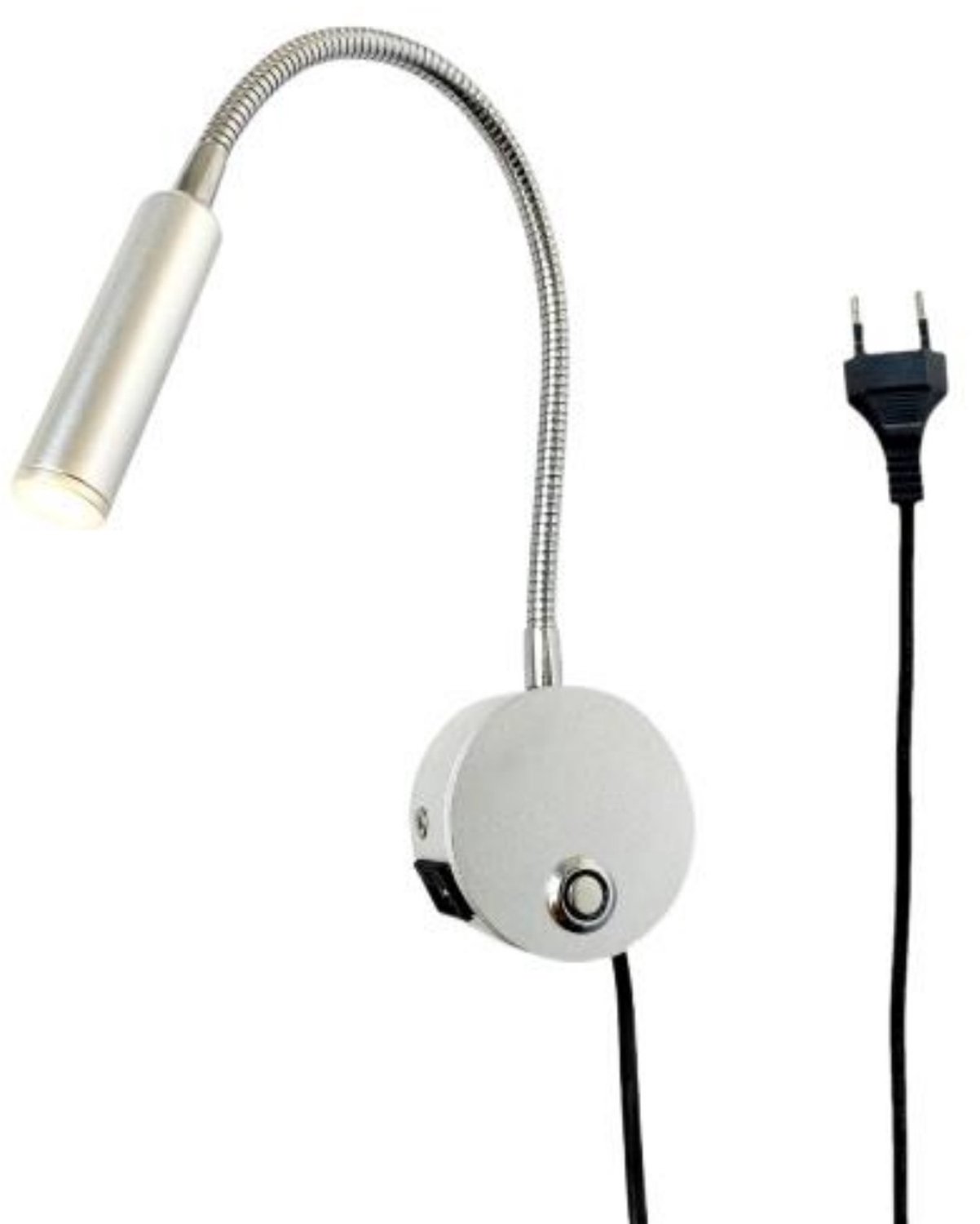 SSTRWGOOD Wand-leeslamp - LED Wandleuchte met 3 Lichtstanden - Touch Dimmable 2W Leeslamp - Geschikt voor Slaapkamer en Nachtstand - Metalen Swivel-arm - Inclusief USB-Ladeaansluiting en Netsnoer