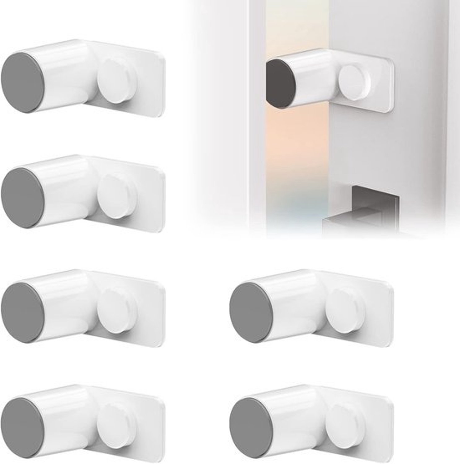 Deurstopper voor kinderen en huisdieren - 6 stuks kinderbeveiliging met anti-knelbeveiliging - Veiligheid en comfort