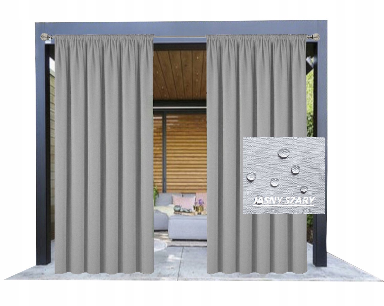 Waterdichte Gordijnen 155x230cm voor Tuinhuis, Terras & Balkon