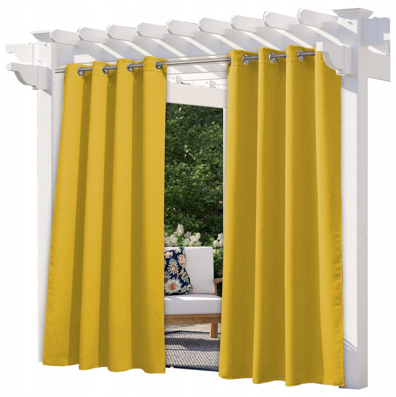 Waterdichte Tuindoek Gordijn voor Terras 155x220cm - Citroen