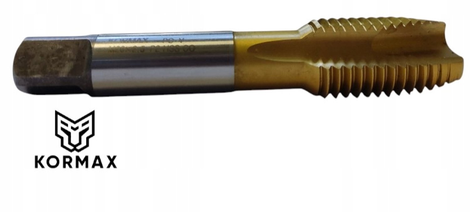 Kormax M14 HSS CO TiN Machine Tap, Pitch 2.0