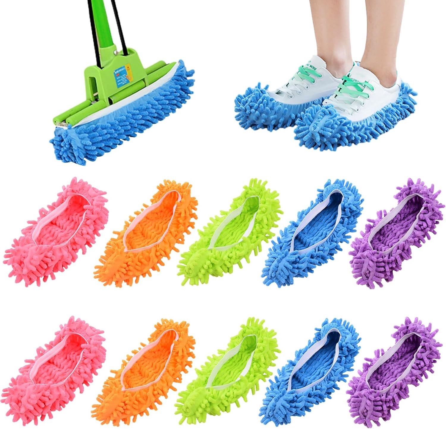 Dweilschoenen - Roze - Maat 36-44 - Microvezel Schoenhoezen voor Vloerreiniging