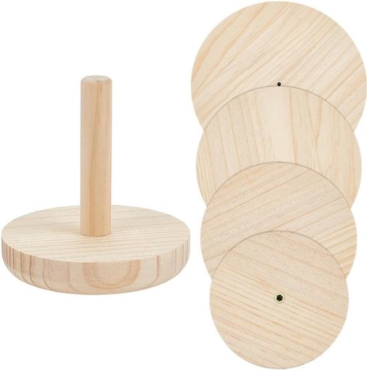 Houten Pottery Mallen Set van 4, Keramische Mallen met Handvat voor Schalen en Borden, DIY Gereedschap voor Keramiek en Ambachten
