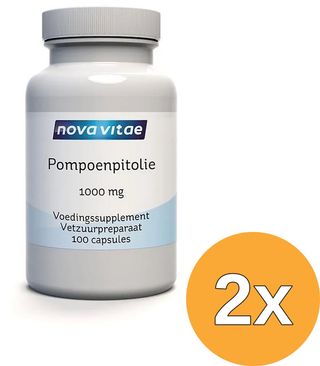 2x Nova Vitae Pompoenpitolie 1000Mg (100 capsules)